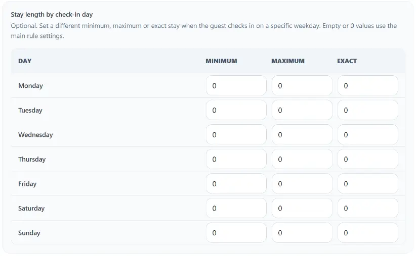 Host Domination Booking Rules screenshot